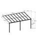 TMG Industrial Aluminum Patio Cover 10’ x 16’ with Clear Panels, TMG-LPC16