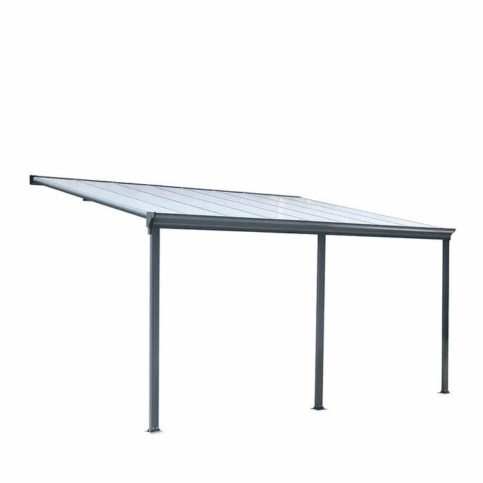 TMG Industrial Aluminum Patio Cover 10’ x 16’ with Clear Panels, TMG-LPC16