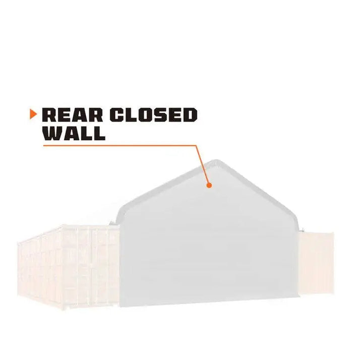 TMG Industrial Back End Wall Kit, Compatible with ST3041CE and ST3041CV container shelters installed with the standard height containers (8’6”), TMG-ST30BW8V