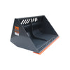 Heavy-Duty 60" Skid Steer Snow/Mulch Bucket, Bolt-On Cut Edge, 1500-lb Weight Capacity, Universal Quick Mount, TMG-SN60