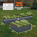 TMG Industrial Metal Raised Garden Bed Kit, 9-In-1 Modular Design, 18” Tall, Galvanized & Powder Coated, Rubber Edging, TMG-MGB96