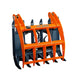 TMG Industrial Mini Skid Steer Root Rake Grapple, 35” Working Width, 2200-lb Capacity, Toro Style Mount Plate, TMG-SRG35