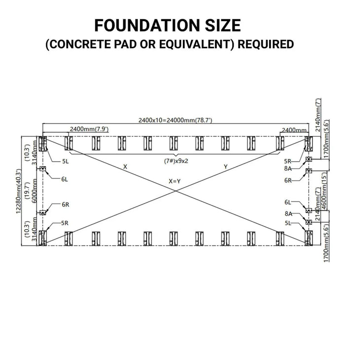 TMG Industrial Pro Series 40' x 80' Dual Truss Storage Shelter with Heavy Duty 21 oz PVC Cover & Drive Through Doors, TMG-DT4081-PRO(Previously TMG-DT4080-PRO)