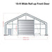 TMG Industrial Pro Series 40' x 80' Dual Truss Storage Shelter with Heavy Duty 21 oz PVC Cover & Drive Through Doors, TMG-DT4081-PRO(Previously TMG-DT4080-PRO)