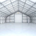 TMG Industrial Pro Series 50' x 100' Dual Truss Storage Shelter with Heavy Duty 32 oz PVC Cover & Drive Through Doors, TMG-DT50100-PRO