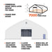 TMG Industrial Pro Series 70' x 100' Dual Truss Storage Shelter with Heavy Duty 32 oz PVC Cover & Drive Through Doors, TMG-DT70100-PRO