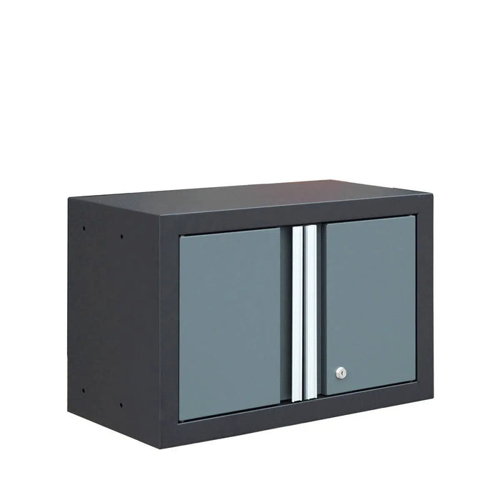 TMG Industrial Pro Series 9-Piece Garage Storage Cabinet Combo Set w/Rolling Cabinet, Rubber Wood Tabletop, Recessed Aluminum Handles, TMG-GCC09B