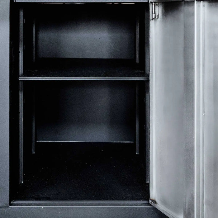 TMG Industrial Pro Series Stainless-Steel Extra-Large 85” x 45” Platform Workbench, 7 Lockable Drawers, 2 Storage Cabinets, All-in-One Welded Frame, TMG-WB708S (Previously TMG-WB85XS)