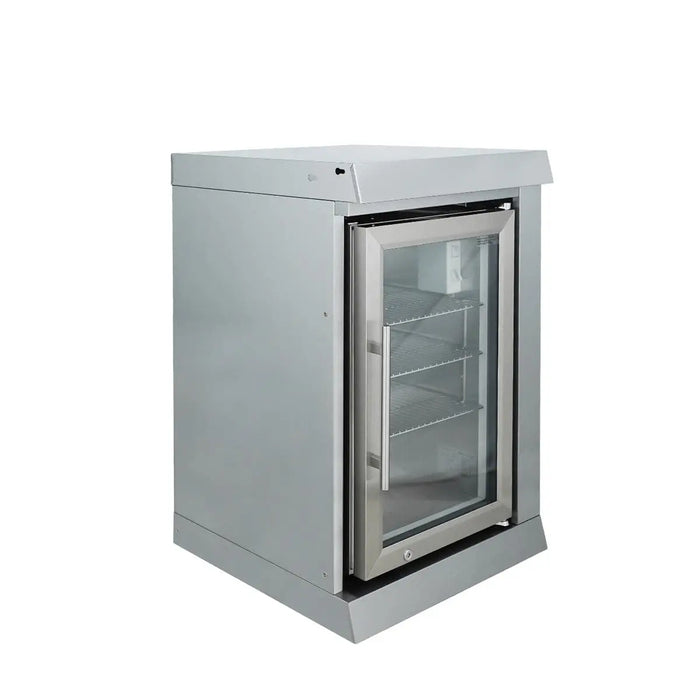 TMG Industrial Stainless Steel Outdoor Kitchen, 6 Main Burners, Rear Burner, Side Burner, Integrated Sink & Refrigerator, CSA/CE Certified, TMG-LKS08