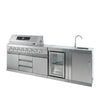 Stainless Steel Outdoor Kitchen, 6 Main Burners, Rear Burner, Side Burner, Integrated Sink & Refrigerator, CSA/CE Certified, TMG-LKS08
