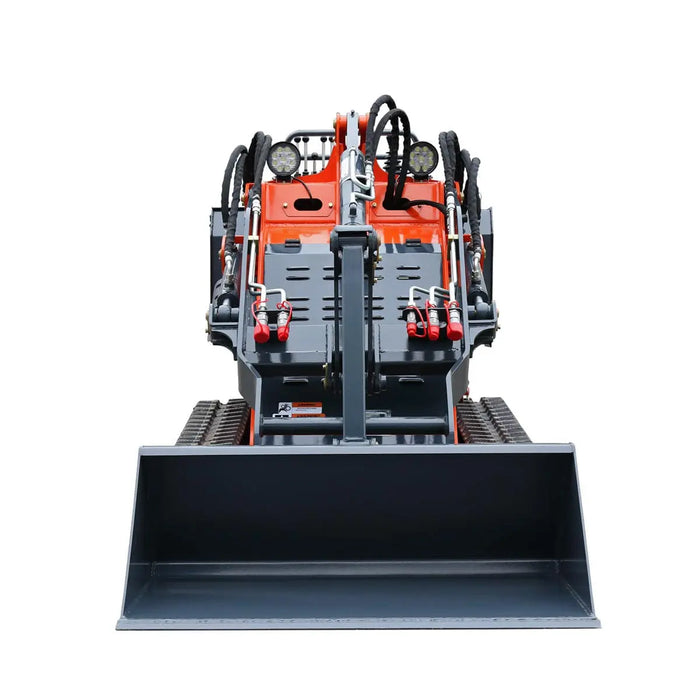 TMG Industrial Stand-On Mini Track Loader, 22 HP Honda Engine, Eaton Hydraulic Motor, Permco Hydraulic Pump, Italian Hydro Control Valve, Joystick Controls, 750 lb Load Capacity, Smooth Bucket Included, TMG-MVL22H