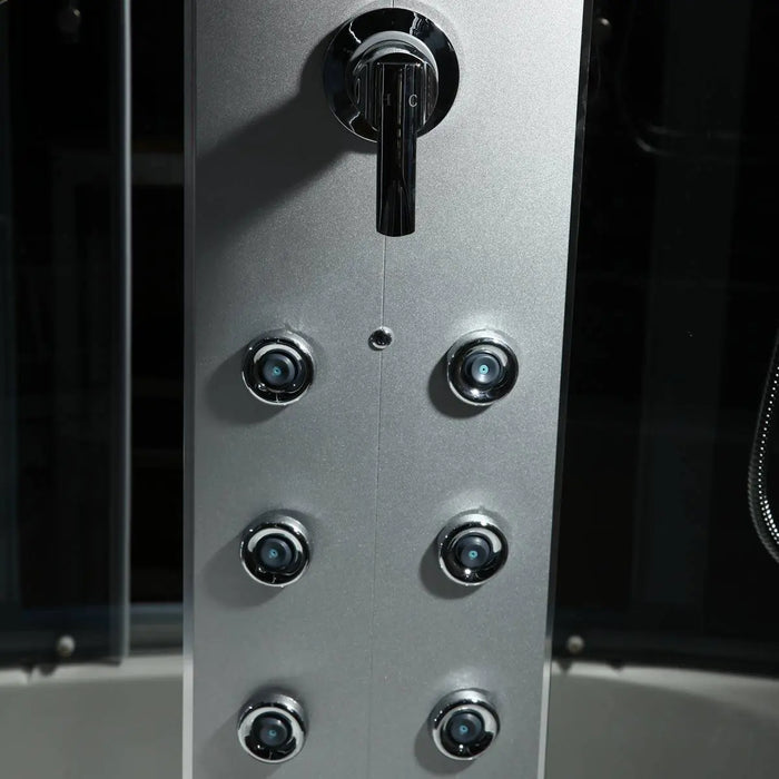 TMG Industrial Steam Shower Room, Ozonation, Adjustable Fan Settings, Intuitive Keypad Controls, FM Radio, Bluetooth Connectivity, Custom Temperature & Duration Settings, Left Drain, Blue Lighting, TMG-SR915