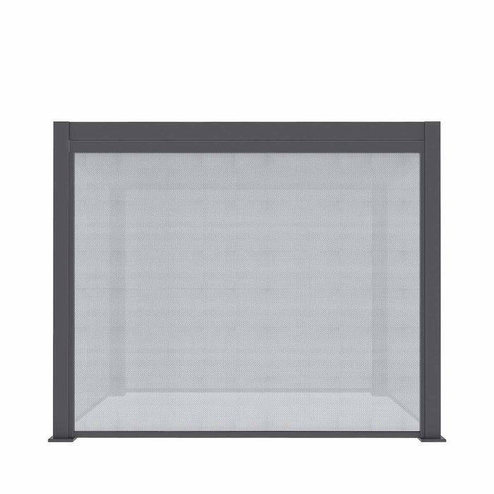 TMG LIVING 10' x 10' Aluminum Motorized Louver Roof Pergola with Side Screens, TMG-LPG11