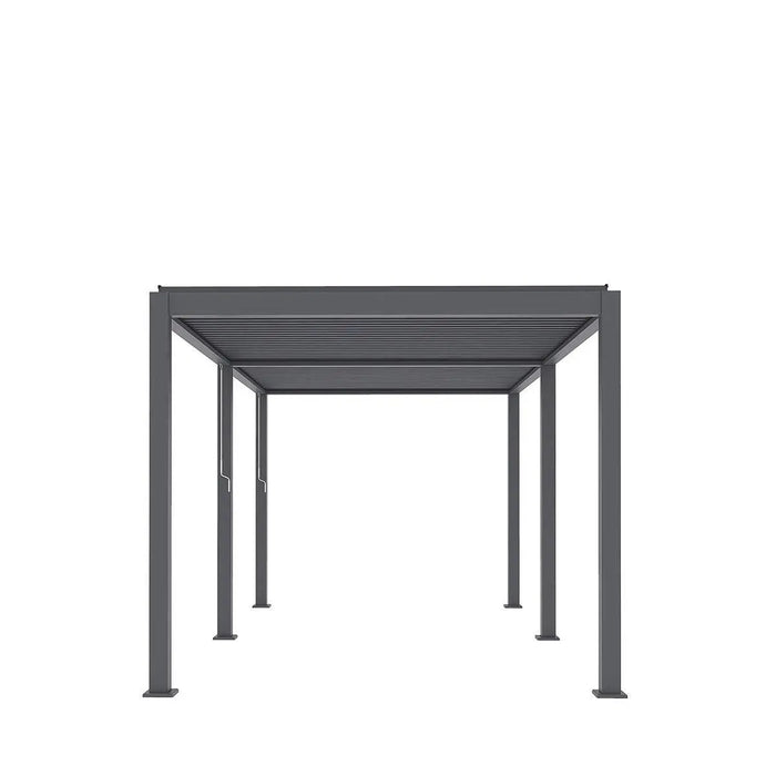 TMG LIVING 10' x 20' Aluminum Louver Slatted Pergola, With Manual Adjustable Louver Blades, TMG-LPG20