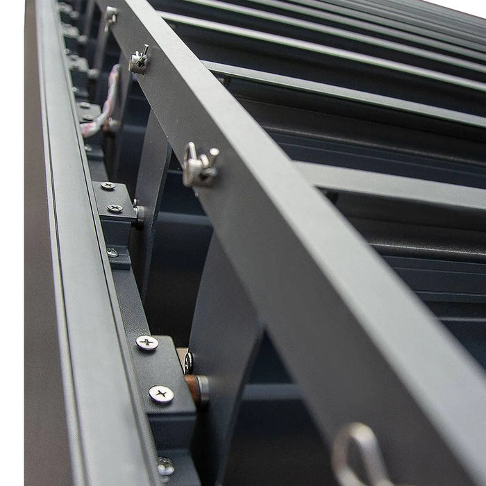 TMG LIVING 10' x 20' Aluminum Louver Slatted Pergola, With Manual Adjustable Louver Blades, TMG-LPG20