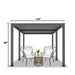 TMG LIVING 10' x 20' Aluminum Louver Slatted Pergola, With Manual Adjustable Louver Blades, TMG-LPG20