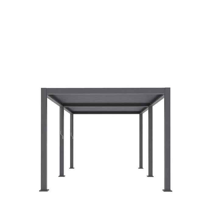 TMG LIVING 10' x 20' Aluminum Louver Slatted Pergola, With Manual Adjustable Louver Blades, TMG-LPG20