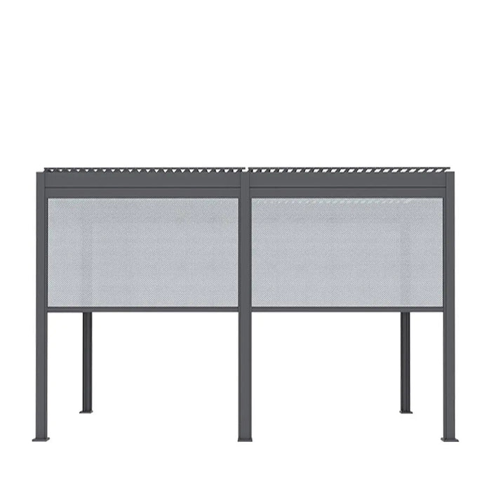 TMG LIVING 10' x 20' Aluminum Motorized Louver Pergola with Side Screens, TMG-LPG21