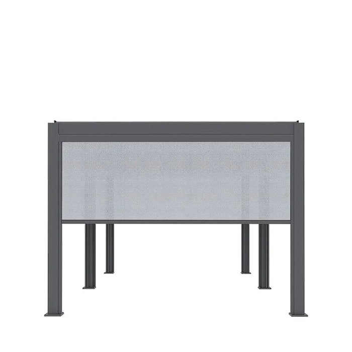 TMG LIVING 10' x 20' Aluminum Motorized Louver Pergola with Side Screens, TMG-LPG21
