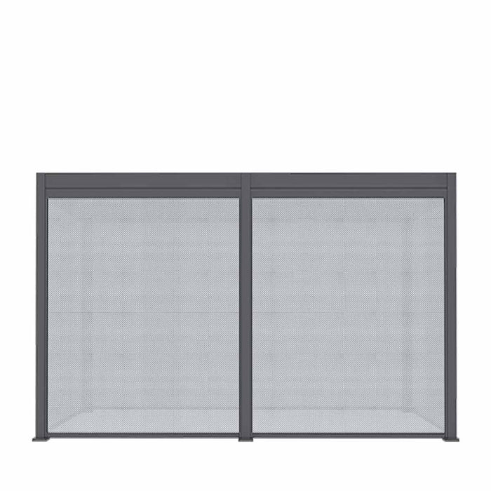 TMG LIVING 10' x 20' Aluminum Motorized Louver Pergola with Side Screens, TMG-LPG21