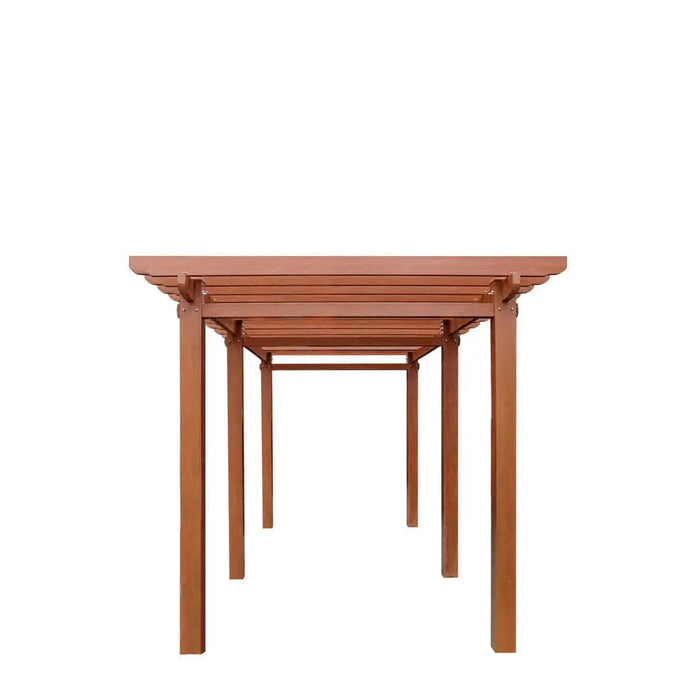 TMG LIVING 10' x 20' Wood Grain Aluminum Pergola, TMG-LPA20