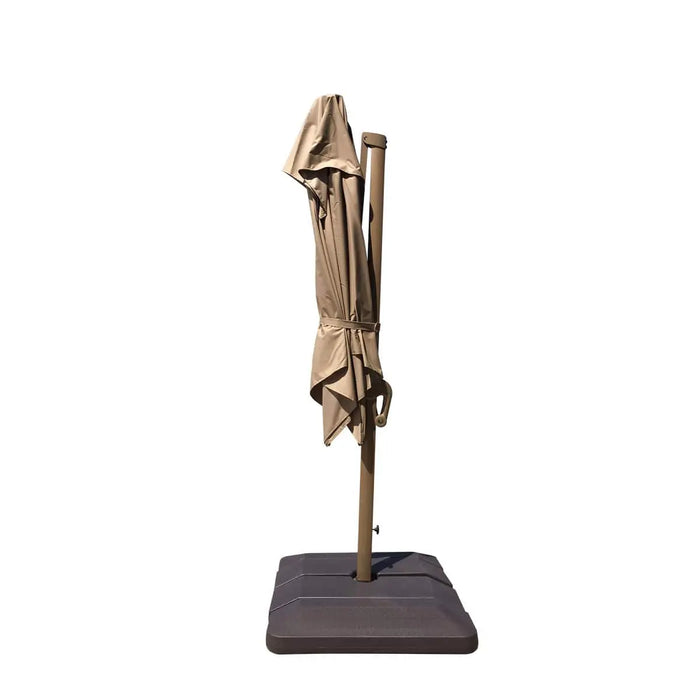 TMG Living 10-ft Offset Patio Cantilever Umbrella w/LED Lights and Aluminum Frame, Commercial Grade, Water Base Included, TMG-LUA10