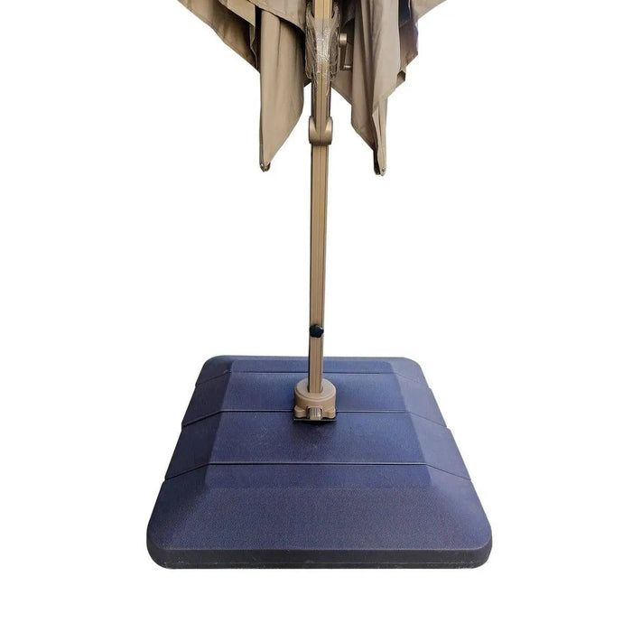 TMG Living 10-ft Offset Patio Cantilever Umbrella w/LED Lights and Aluminum Frame, Commercial Grade, Water Base Included, TMG-LUA10