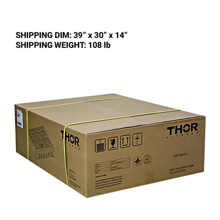 TMG Living Kitchen 36” Gas Range Cooktop, 6 Burners, 15000-18000 BTU w/680 BTU Simmer, LPG/NG Fuel, Blue LED Lights, TMG-HRG36T