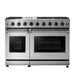 TMG Living Kitchen 48” Freestanding Gas Convection Range, Commercial Convection Fan, 3-Layered Glass Window, 9000-18500 BTU, TMG-HRG48