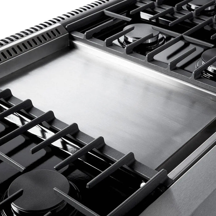 TMG Living Kitchen 48” Freestanding Gas Convection Range, Commercial Convection Fan, 3-Layered Glass Window, 9000-18500 BTU, TMG-HRG48