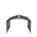 TMG Industrial 20’ x 20’ Metal Shed Carport, 10’ Enclosed Sidewalls, 400 Sq-Ft, 27 GA Corrugated Panels, TMG-MSC2020F