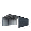 6 × 9 m Metal Shed Carport with 2.9 m Enclosed Sidewalls, 3.8 m Peak Height, TMG-MSC2030F