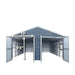 TMG Industrial 26’ x 40’ Metal Garage Shed with 9’ High Double Front Doors, 14’ Peak Height, Side Entry Door, 1040 Sq-Ft Floor Space, TMG-MS2640