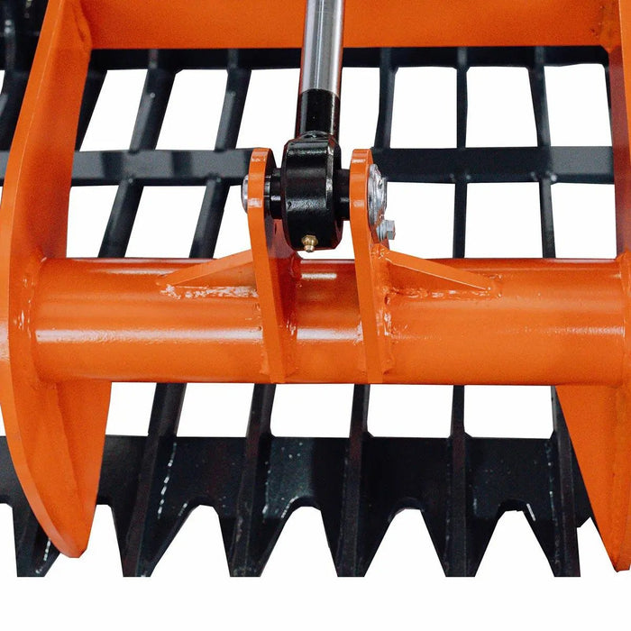 TMG Industrial 72” Skid Steer Skeleton Grapple Attachment, Universal Mount, 34” Arm Opening, 3” Tine Spacing, 2600 lb Weight Capacity, TMG-SG73