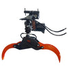 680 kg (1500 lb) Mini Skid Steer Rotating Grapple, 1500 mm (59") Opening, 360° Power Rotation, TMG-SLG59 