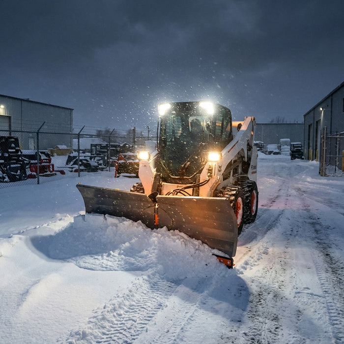 10’ U/V Angle Blade Snowplow, Reversible Rubber Edges, 6 Positions, Category 1 & 2 Hookups, 3-Point Hitch, 40-90 HP Tractors, TMG-SP10V TMG Industrial