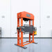 150 Ton Capacity Electric Hydraulic Shop Press, Heavy Duty Pressing, Protective Grid Guard, Fully Welded H-Frame, TMG-SP150 - TMG Industrial