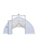 TMG Industrial 30' x 60' Peak Ceiling Storage Shelter with Heavy Duty 17 oz PVC Cover & Drive Through Doors, TMG-ST3060V