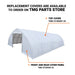 TMG Industrial 30' x 60' Peak Ceiling Storage Shelter with Heavy Duty 17 oz PVC Cover & Drive Through Doors, TMG-ST3060V