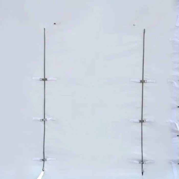 TMG-ST4061E 40' x 60' Peak Ceiling Storage Shelter, Single Truss, 11oz PE Cover, 13' W x 16' H Wide Open Door on Two End Walls