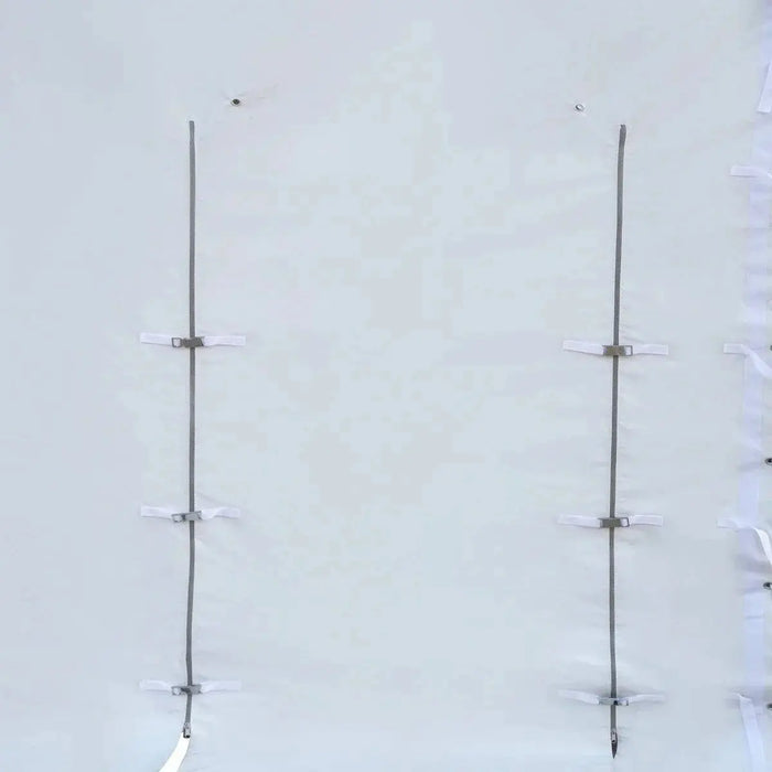 TMG-ST4081E 40' x 80' Peak Ceiling Storage Shelter, Single Truss, 11oz PE Cover, 13' W x 16' H Wide Open Door on Two End Walls (Discontinued)