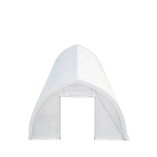 TMG-ST4081E 40' x 80' Peak Ceiling Storage Shelter, Single Truss, 11oz PE Cover, 13' W x 16' H Wide Open Door on Two End Walls (Discontinued)
