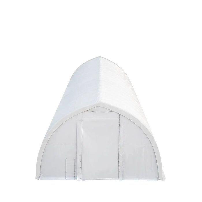 TMG-ST4081V 40' x 80' Peak Ceiling Storage Shelter, Single Truss, 17oz Commercial Grade PVC Cover, 13' Wx 16' H Wide Open Door on Two End Walls (Discontinued)