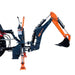 TMG Industrial 6-FT 3-Point Hitch Swing Backhoe Attachment, 12” Bucket Included, 20-65 HP Tractor, 97” High Reach, Category 1 & 2 Hookups, TMG-TBH72