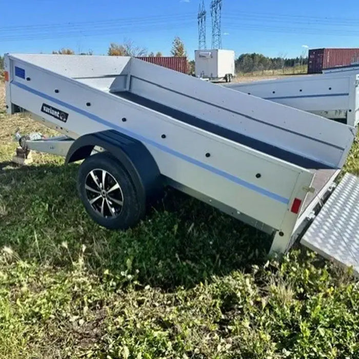 Variant 9’ Heavy Duty Utility Tilt Trailer with Ramp, 5’ x 9’ Inner Box, MFR #: 754Tilt, Made in Canada