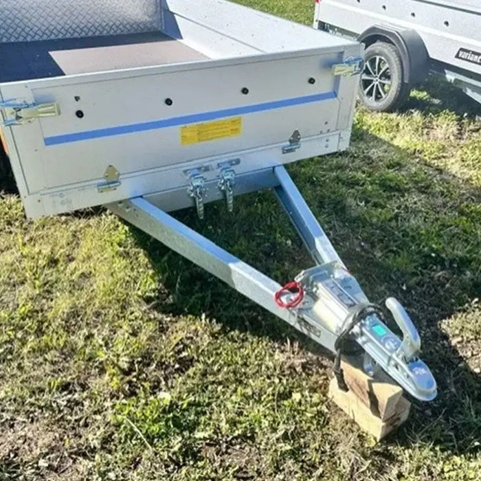 Variant 9’ Heavy Duty Utility Tilt Trailer with Ramp, 5’ x 9’ Inner Box, MFR #: 754Tilt, Made in Canada