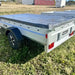 Variant 9’ Heavy Duty Utility Tilt Trailer with Ramp & Tarp Cover, 5’ x 9’ Inner Box, MFR #: 754TiltTarp, Made in Canada