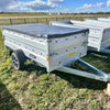 Variant 9’ Heavy Duty Utility Tilt Trailer with Ramp & Tarp Cover, 5’ x 9’ Inner Box, Solid Side Extensions, MFR #: 754Tiltsidetarp, Made in Canada TMG-VT2470