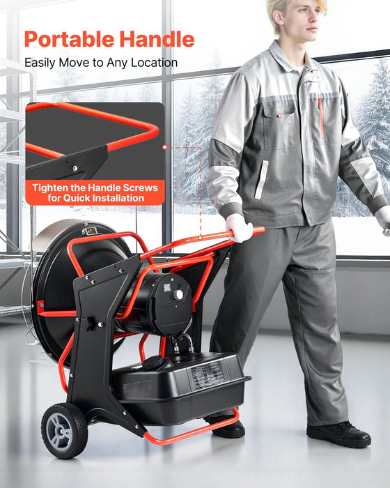 125,000 BTU Radiant Kerosene/Diesel Heater, Portable Industrial Space Heater with Adjustable Temperature & Wheels, DOBA-RH125