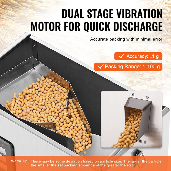 Automatic Particle Packaging Machine, 1–100 g (0.002–0.22 lbs) Filling Range, Multi-Function Pouch Powder Weighing & Packing System for Tea, Seeds, Grains & Flour, DOBA-PM100